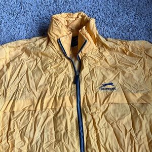 Vintage Slazenger Golf Full Zip Jacket Large Yellow Windbreaker